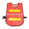 เสื้อจราจร ผ้าตาข่ายไนล่อน 2 แถบ สีส้ม แถบเหลือง