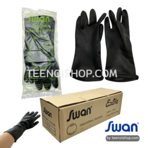 ถุงมือยางดำ SWAN รุ่นแม่บ้าน หนาปรกติ