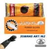 ถุงมือยางดำ ตรา3SWANS ART.162