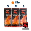 ถุงมือยาง ตรากระทิง สีส้ม S M L